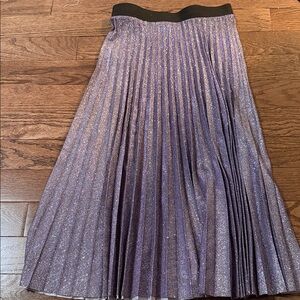 Bershka Shimmering Purple A-Line Skirt